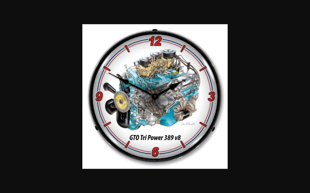 Picture of 1964-1966 Pontiac GTO LED Clock. Tri Power V8