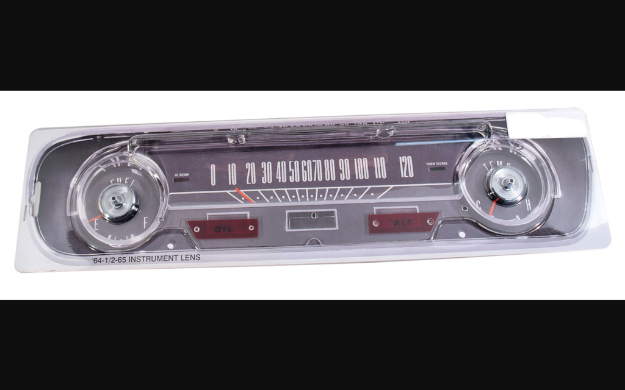 Picture of 1965-1965 Ford Mustang Instrument Gauge Lens - Late 1965 Alternator Style