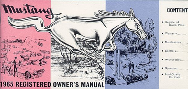 Picture of 1965-1965 Ford Mustang Owners Manual