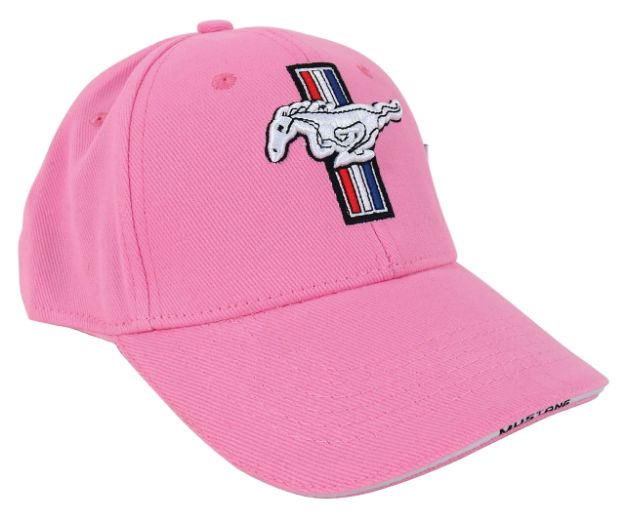 Picture of 1964-2021 Ford Mustang Cap - Mustang Pink Cotton Twill W/Pony Logo