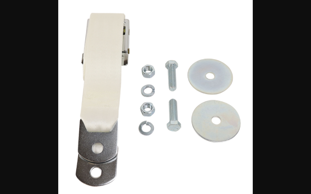 Picture of 1964-1968 Ford Mustang Seat Belt - Chrome Lift Latch Lap - White