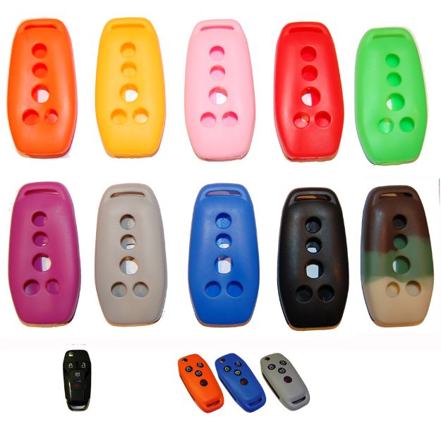 Picture of 2015-2017 Ford Mustang Silicone Remote Keyless Entry Fob Skin/Cover - Orange