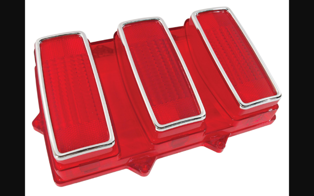 Picture of 1969-1969 Ford Mustang Tail Light Lens W/Stainless Trim
