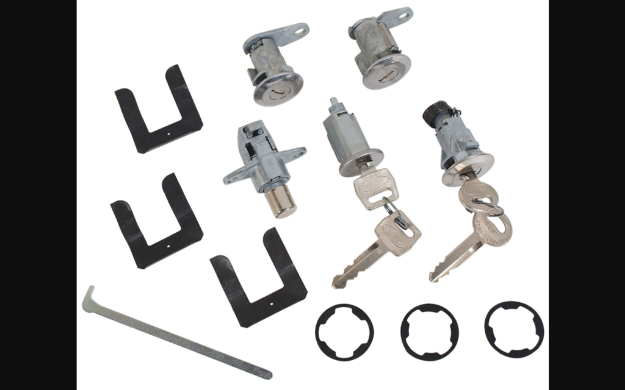 Picture of 1967-1968 Ford Mustang Lock Set - IGN, Door, Trunk, Glovebox - Standard Keys