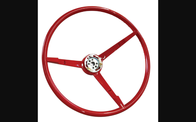 Picture of 1965-1965 Ford Mustang Steering Wheel - 3 Spoke - Red