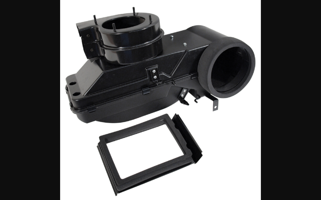 Picture of 1965-1966 Ford Mustang Heater Box Assembly - W Resistor Hole - Side Door Hinged - 65L
