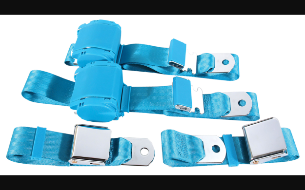 Picture of 1964-1973 Ford Mustang Seat Belts. Rear Chrome Lift Latch - Turquoise