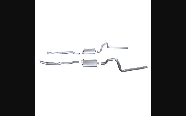 Picture of 1965-1966 Ford Mustang Dual Exhaust System - 2.25" W/Turbo Style Mufflers