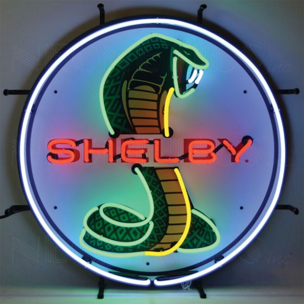 Picture of 1964-2021 Ford Mustang Shelby Cobra Circle Neon Sign W/Backing