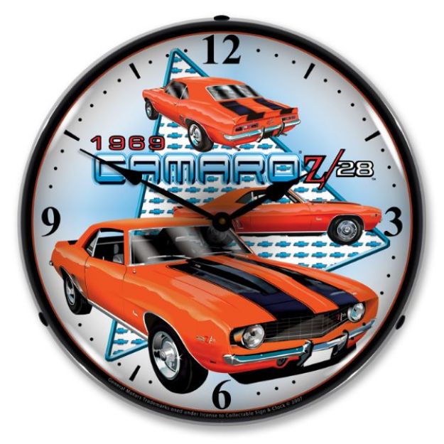 Picture of 1969-1969 Chevrolet Camaro LED Clock. Z28