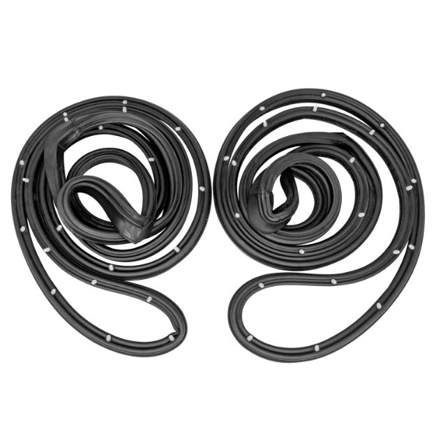 Picture of Metro Rear Molded Door Seals For Buick Estate Wagon 1971-1976; LM 16-G/W