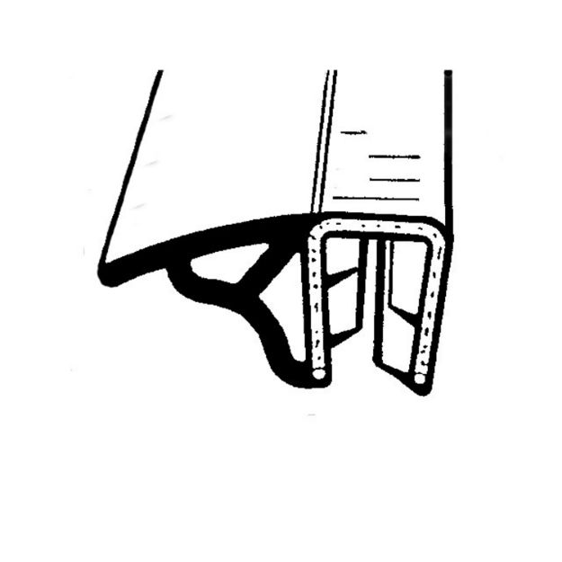 Picture of Metro Press-on Trim Seal 3/16" to 1/4" flange, 25' length; TS 6-25