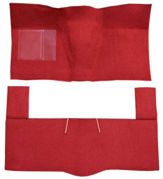 Picture of 1963-1965 Ford Fairlane 2DR Hardtop Auto Bench Seat Column shift Loop Carpet Flooring 01 Black