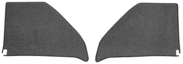 Picture of 1966 GMC K15/K1500 Pickup Kick Panel Inserts with Cardboard Loop Carpet Flooring 01 Black