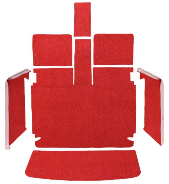 Picture of 1966-1967 Dodge Charger Fastback Rear Area Loop Carpet Flooring 01 Black
