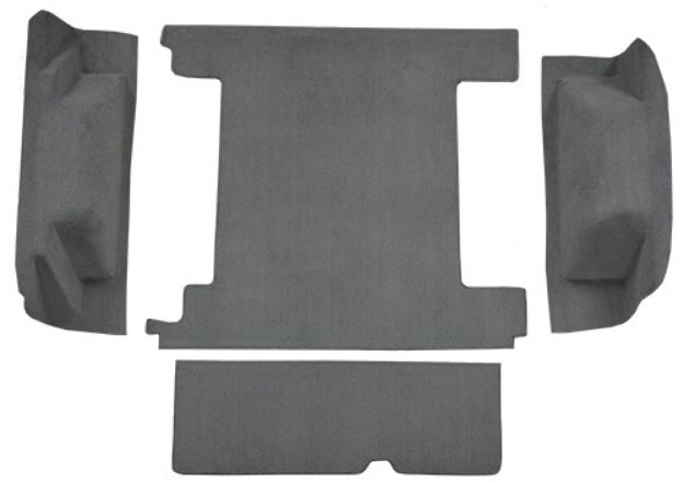 Picture of 1966-1973 Ford Bronco 2 Gas Tanks with Tailgate Lock Cargo Area Loop Carpet Flooring 01 Black