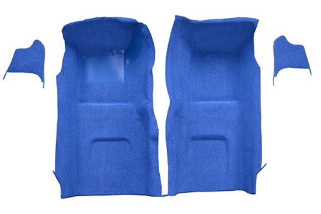 Picture of 1967 Chevrolet Corvette Fronts with Kick Panel Inserts No Pad Loop Carpet Flooring 01 Black