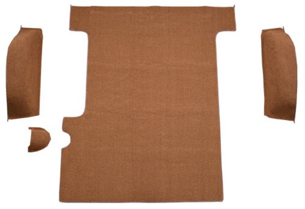Picture of 1968-1972 GMC K25/K2500 Suburban Cargo Area Loop Carpet Flooring 01 Black