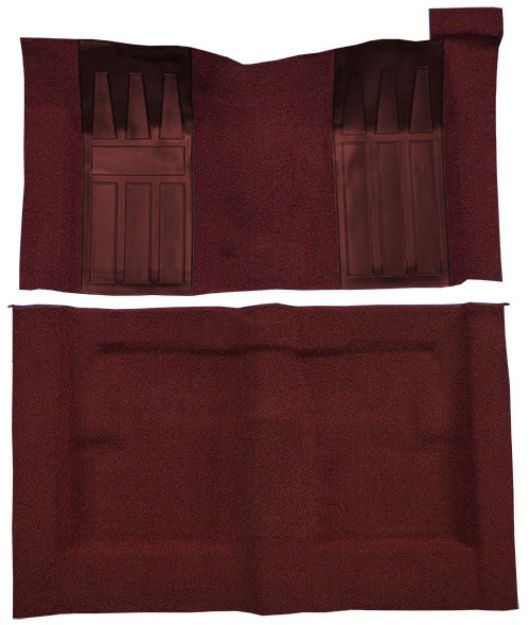 Picture of 1969-1971 Ford Torino GT 2DR Hardtop/Fastback Auto with 2 Maroon Inserts Loop Carpet Flooring 01 Black
