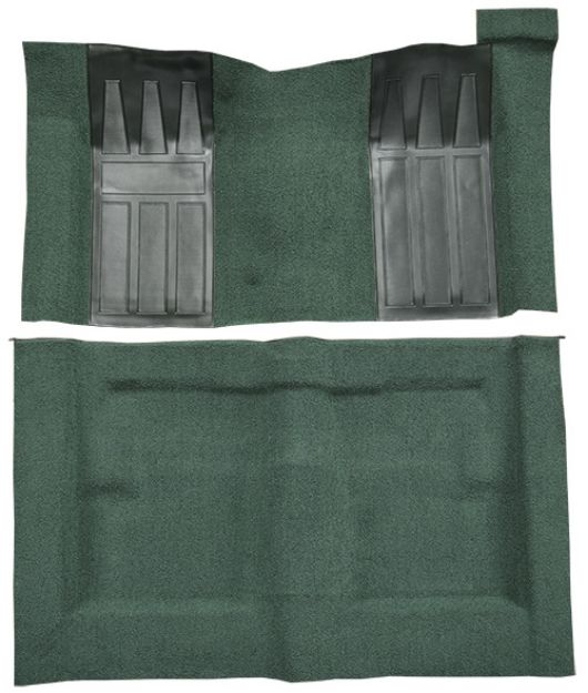 Picture of 1969-1971 Ford Torino GT 2DR Hardtop/Fastback Auto with 2 Dark Green Inserts Loop Carpet Flooring 01 Black