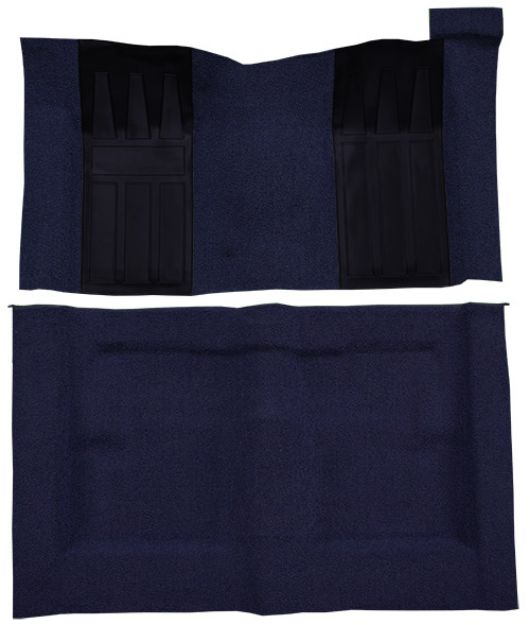 Picture of 1969-1971 Ford Torino GT 2DR Hardtop/Fastback Auto with 2 Dark Blue Inserts Loop Carpet Flooring 01 Black