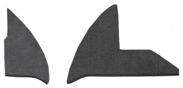 Picture of 1972-1973 Dodge W300 Pickup Kick Panel Inserts with Cardboard Loop Carpet Flooring 01 Black