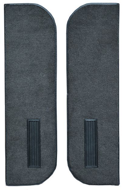 Picture of 1973 GMC Jimmy Door Panel Inserts on Cardboard w/Vents 2pc Loop Carpet Flooring 01 Black