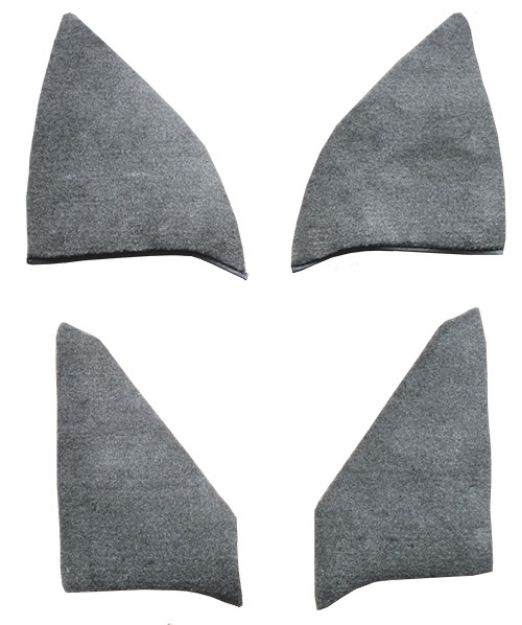 Picture of 1973 GMC K25/K2500 Pickup Crew Cab Inserts without Cardboard Kick Panel Loop Carpet Flooring 01 Black