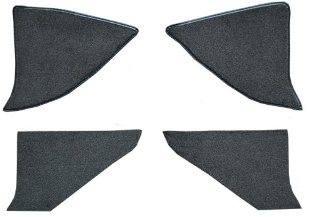 Picture of 1978-1980 Chevrolet K10 Kick Panel Inserts with Cardboard Cutpile Carpet Flooring 801 Black