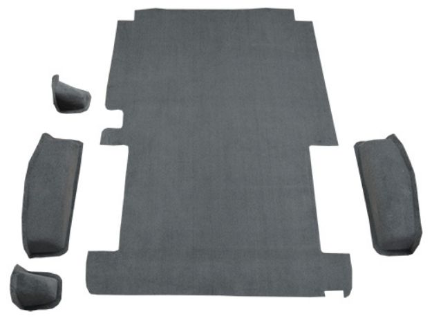 Picture of 1975-1983 Ford E-350 Econoline Short Rear Fits 108 Wheel Base Cargo Area Cutpile Carpet Flooring 801 Black