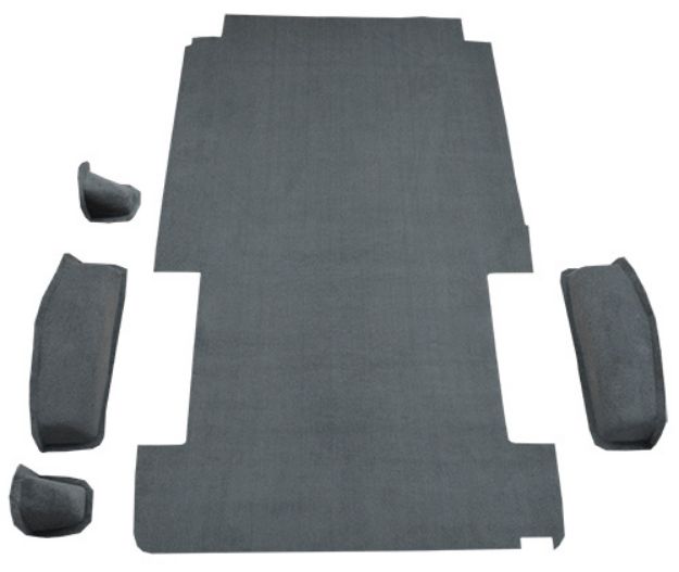Picture of 1975-1983 Ford E-350 Econoline Long Rear Fits 128 Wheel Base Cargo Area Cutpile Carpet Flooring 801 Black