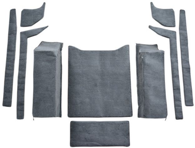 Picture of 1976-1986 Jeep CJ7 Cargo Area Cutpile Carpet Flooring 801 Black