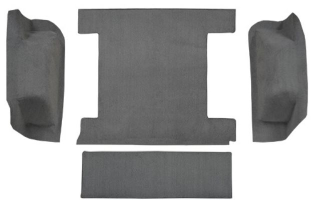 Picture of 1977 Ford Bronco Cargo Area without Tailgate Lock Cutpile Carpet Flooring 801 Black
