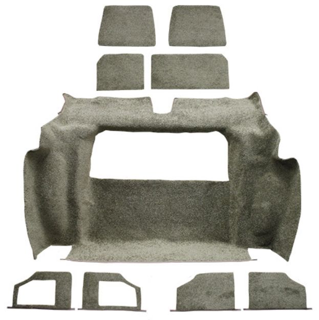 Picture of 1981-1982 Chevrolet Corvette Rear Cutpile Carpet Flooring 801 Black