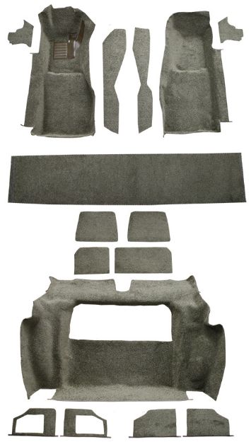 Picture of 1981-1982 Chevrolet Corvette Complete Cutpile Carpet Flooring 801 Black