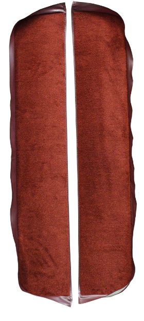 Picture of 1983-1986 Ford Mustang Convertible Inserts Door Panel 2pc Cutpile Carpet Flooring 801 Black