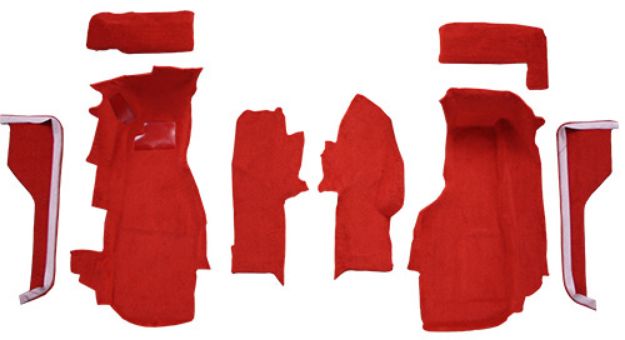 Picture of 1984-1987 Chevrolet Corvette Front Set Cutpile Mass Carpet Flooring 801 Black
