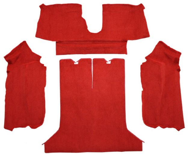 Picture of 1984-1987 Chevrolet Corvette Coupe Rear with Pad Cutpile Carpet Flooring 801 Black