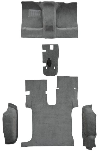 Picture of 1986-1995 Suzuki Samurai w/o Roll Bar Cutout Complete Cutpile Carpet Flooring 801 Black