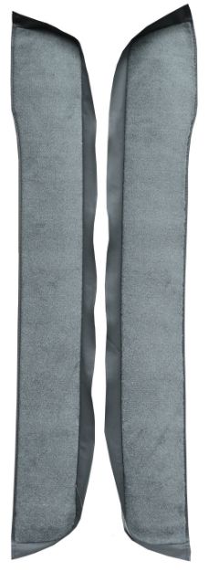 Picture of 1987-1989 Ford Mustang Convertible Inserts Door Panel 2pc Cutpile Carpet Flooring 801 Black
