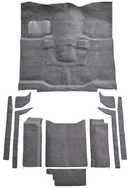 Picture of 1987-1995 Jeep Wrangler w/o Rocker Panels Complete Cutpile Carpet Flooring 801 Black