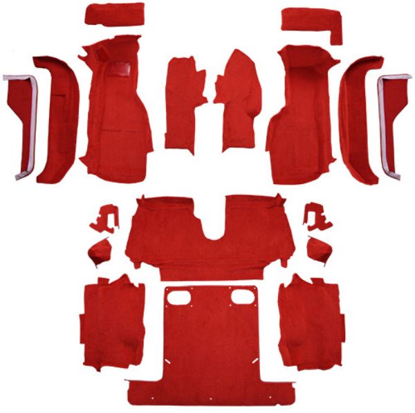 Picture of 1988-1989 Chevrolet Corvette Convertible Complete with Pad Cutpile Carpet Flooring 801 Black