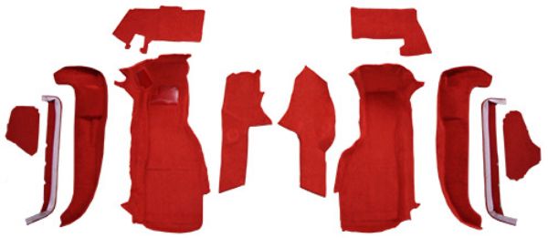 Picture of 1990-1993 Chevrolet Corvette Front Set with Pad Cutpile Carpet Flooring 801 Black