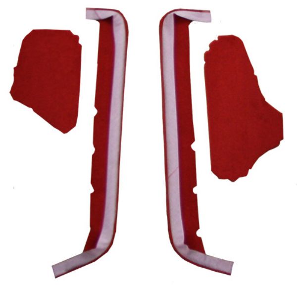 Picture of 1990-1993 Chevrolet Corvette Door Panel Inserts 4pc Cutpile Carpet Flooring 801 Black