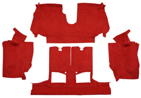 Picture of 1990-1993 Chevrolet Corvette Convertible with 2 Door Latches Rear Cutpile Mass Carpet Flooring 801 Black