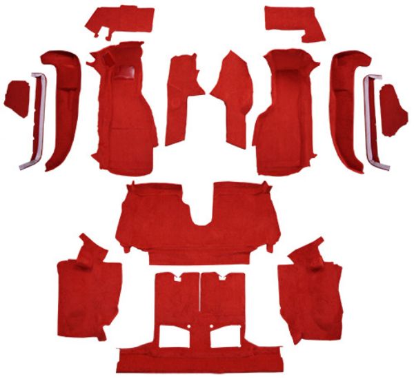 Picture of 1990-1993 Chevrolet Corvette Convertible with 2 Door Latches Complete with Pad Cutpile Carpet Flooring 801 Black