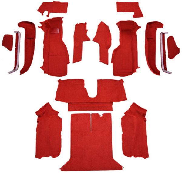 Picture of 1992-1993 Chevrolet Corvette Coupe with 1 Door Latch Complete Cutpile Mass Carpet Flooring 801 Black