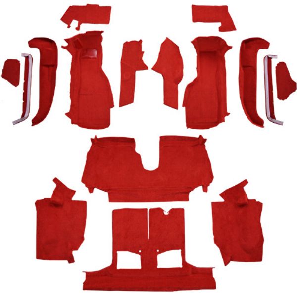 Picture of 1992-1993 Chevrolet Corvette Convertible with 1 Door Latch Complete with Pad Cutpile Carpet Flooring 801 Black