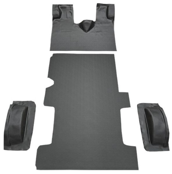 Picture of 1992-1996 Ford E-350 Econoline Reg Fits Gas or Diesel Complete Vinyl Carpet Flooring #16 Black