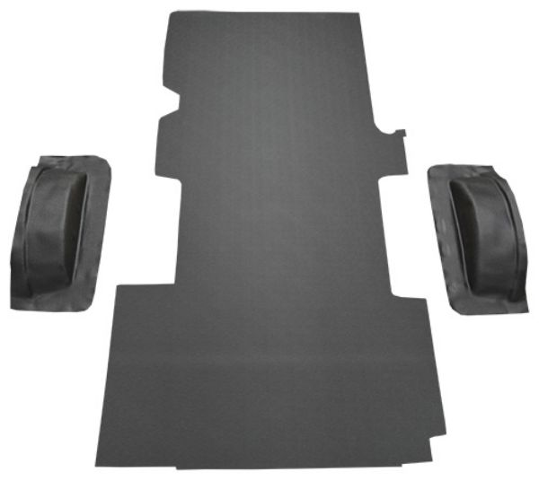 Picture of 1999-2014 Ford E-350 Super Duty Ext Van Fits Gas or Diesel Cargo Area Vinyl Carpet Flooring #16 Black